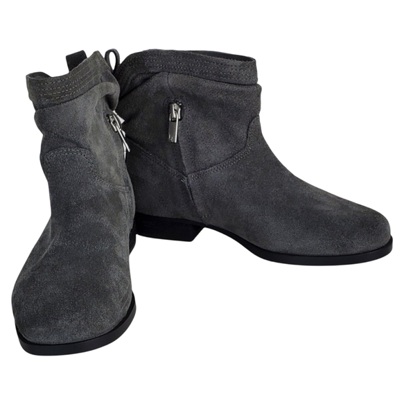 New koolaburra ugg lorelei suede ankle bootie stone gray zip up western cowgirl - Picture 2 of 15
